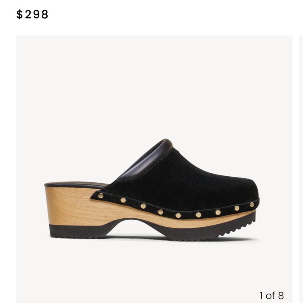 M. Gemi black suede clogs